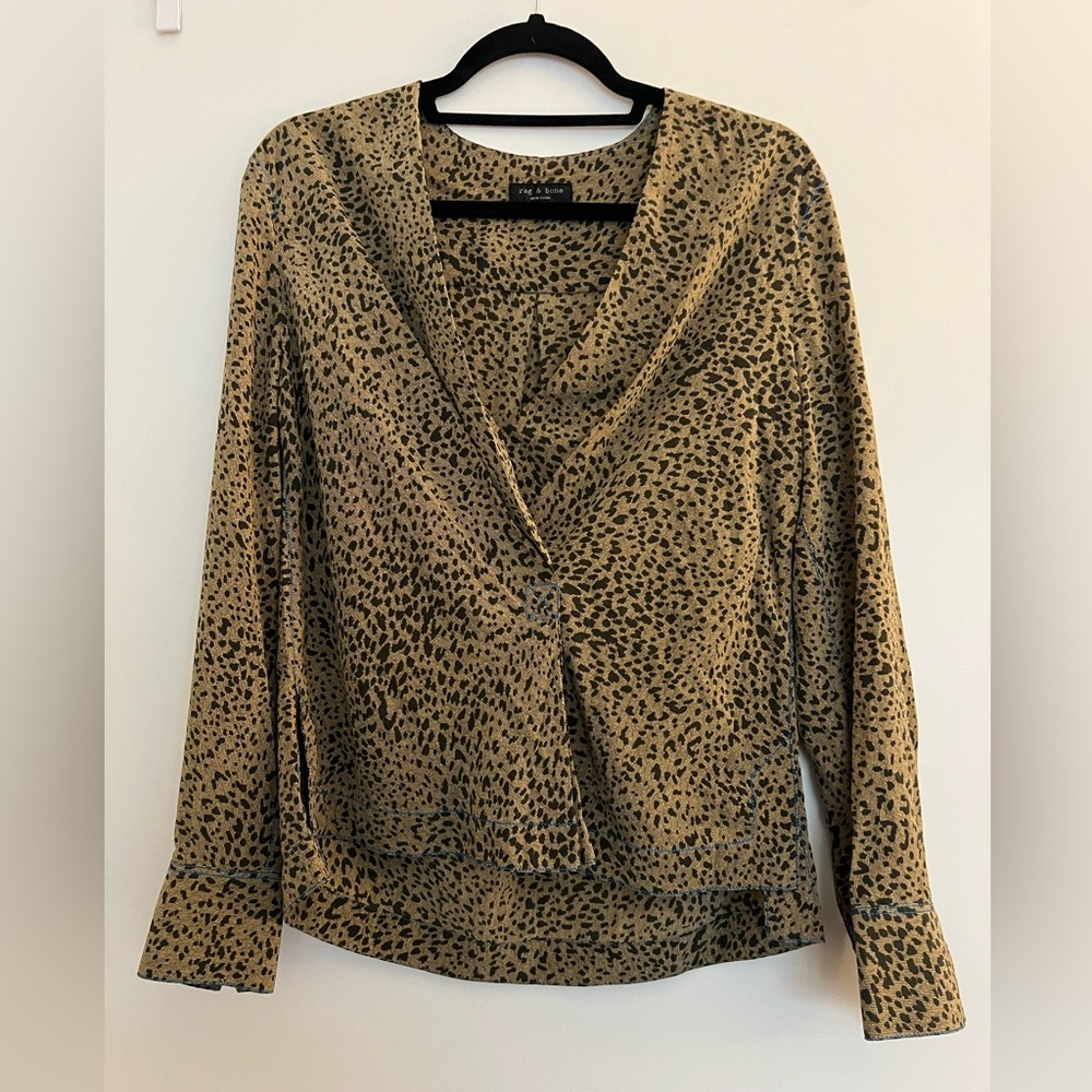 Rag & Bone Shields Leopard Print Blouse - image 6